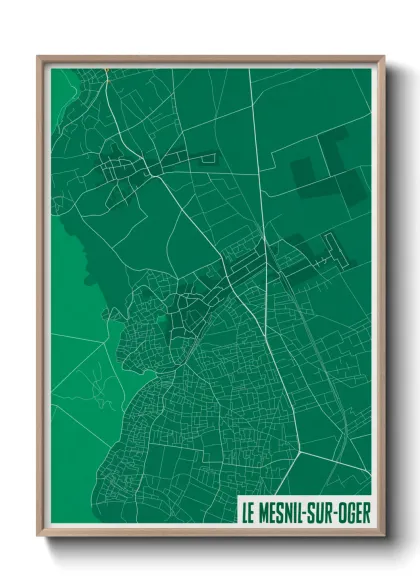 Une affiche de carte sur Le Mesnil-sur-Oger