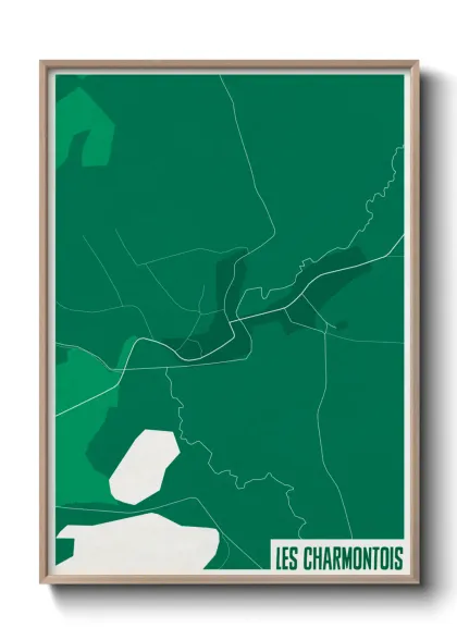 Une affiche de carte sur Les Charmontois