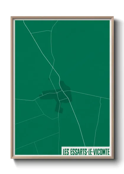 Une affiche de carte sur Les Essarts-le-Vicomte