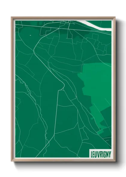 Une affiche de carte sur Leuvrigny