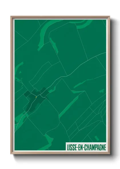 Une affiche de carte sur Lisse-en-Champagne