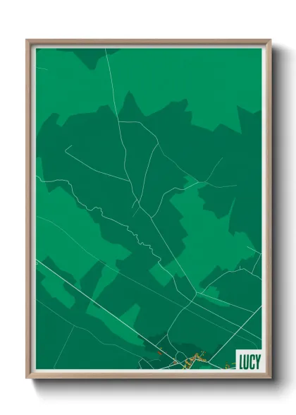 Une affiche de carte sur Lucy