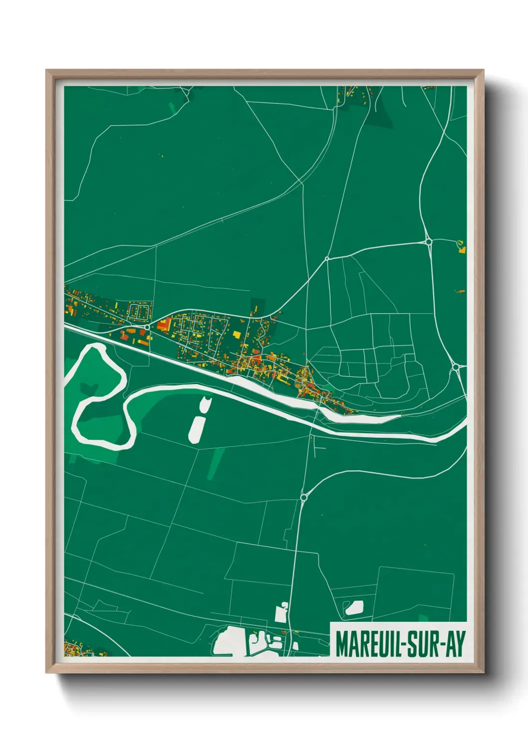 Un poster carte Mareuil-sur-Ay