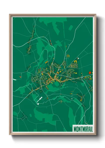 Une affiche de carte sur Montmirail