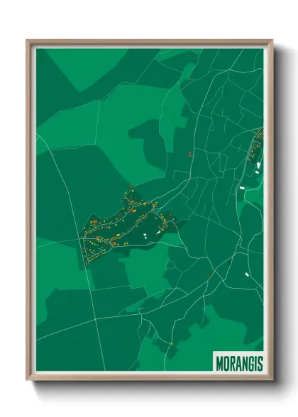 Une affiche de carte sur Morangis