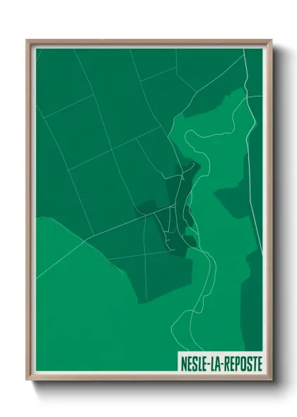 Une affiche de carte sur Nesle-la-Reposte