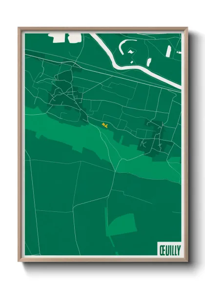 Une affiche de carte sur Œuilly