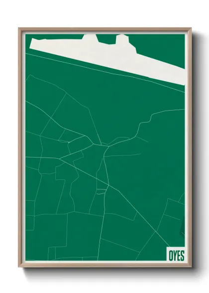Une affiche de carte sur Oyes