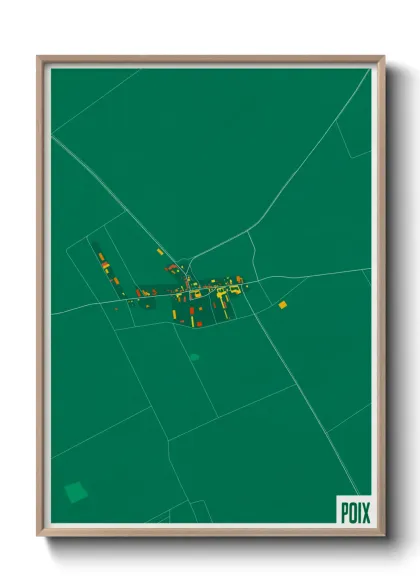 Une affiche de carte sur Poix