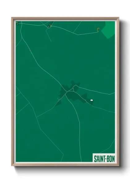 Une affiche de carte sur Saint-Bon