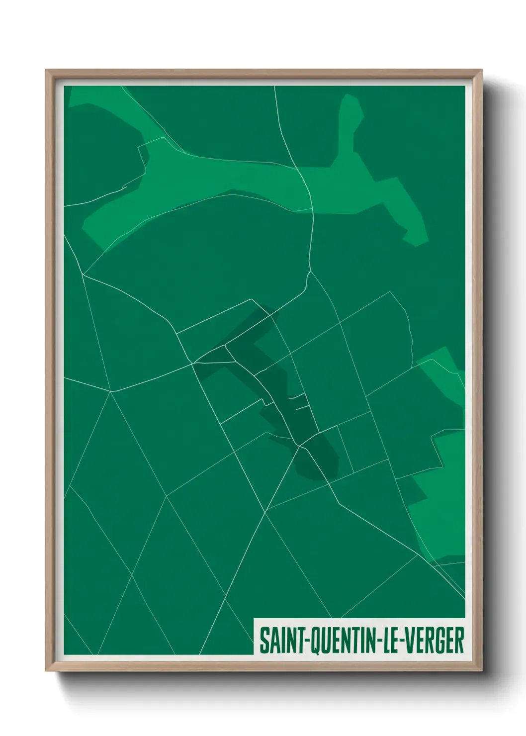 Un poster carte Saint-Quentin-le-Verger