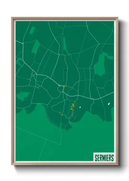 Une affiche de carte sur Sermiers