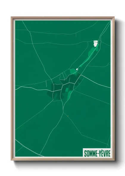 Une affiche de carte sur Somme-Yèvre