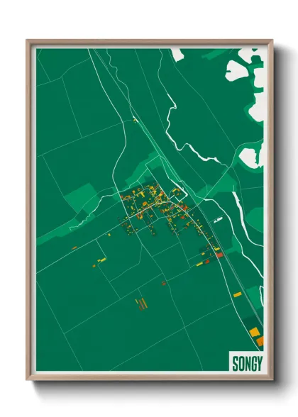 Une affiche de carte sur Songy