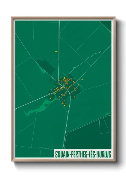 Une affiche de carte sur Souain-Perthes-lès-Hurlus