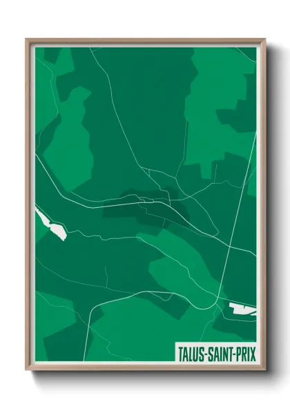 Une affiche de carte sur Talus-Saint-Prix