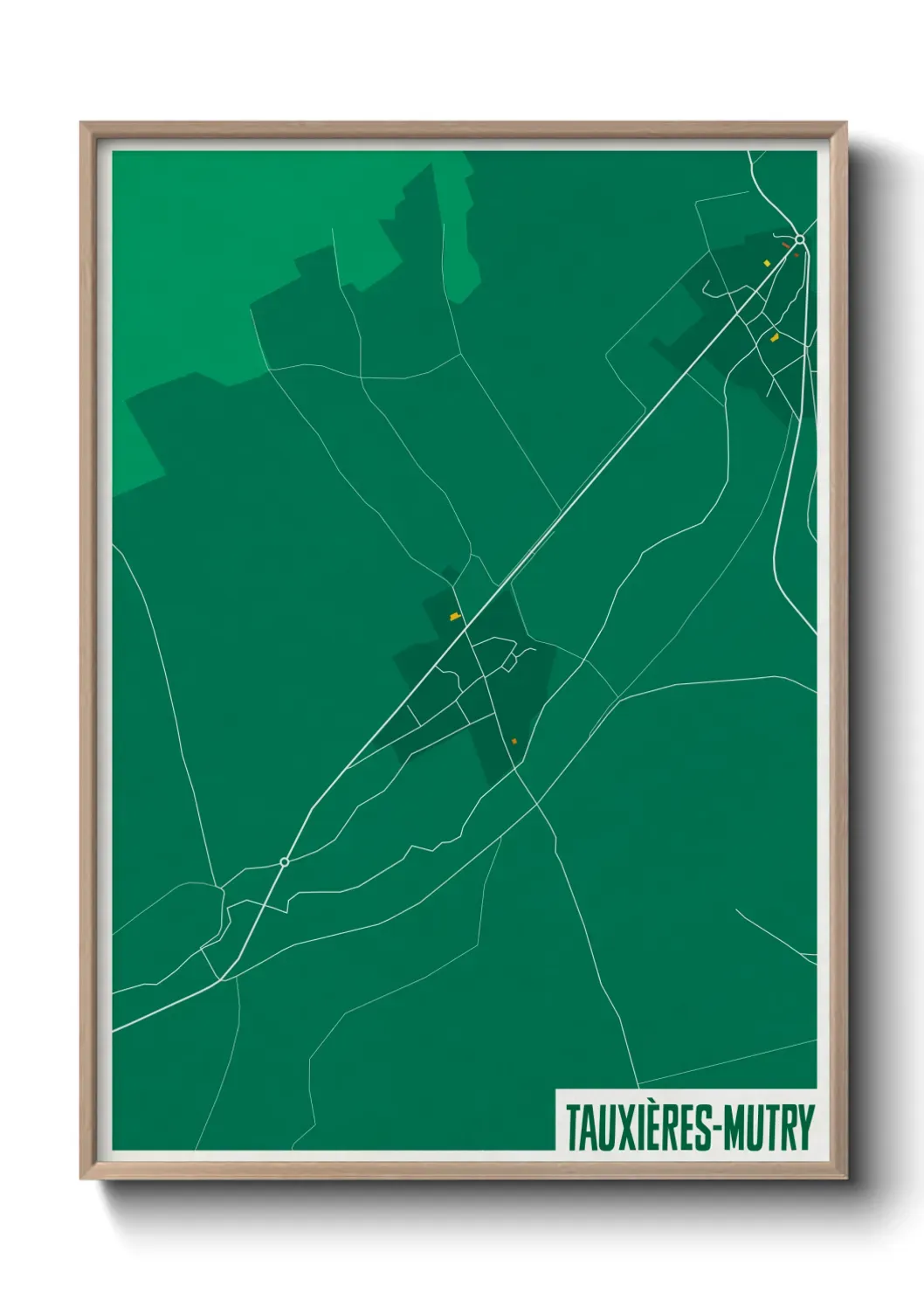 Un poster carteTauxières-Mutry