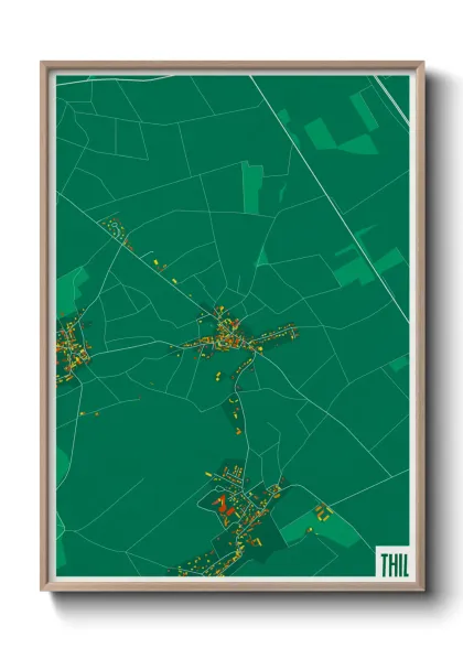Une affiche de carte sur Thil