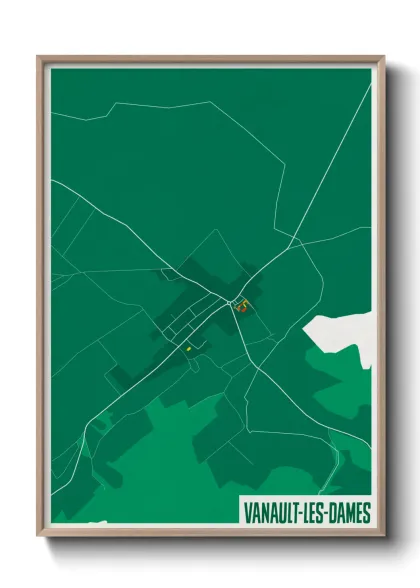 Une affiche de carte sur Vanault-les-Dames