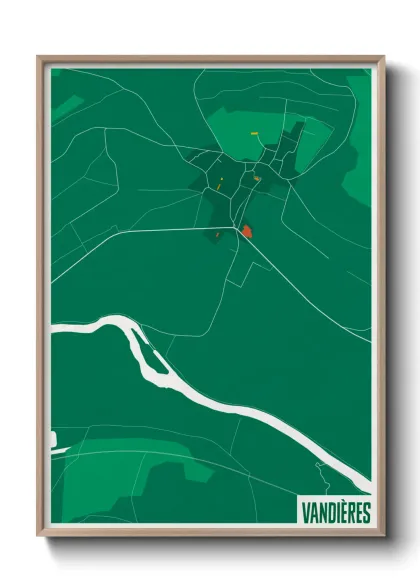 Une affiche de carte sur Vandières