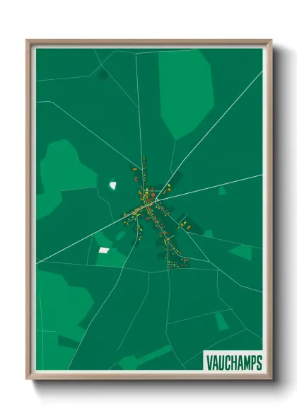 Une affiche de carte sur Vauchamps