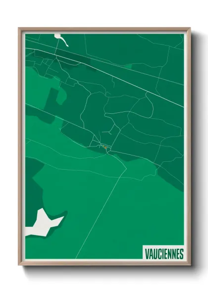Une affiche de carte sur Vauciennes