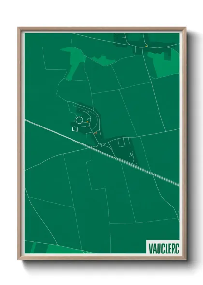 Une affiche de carte sur Vauclerc