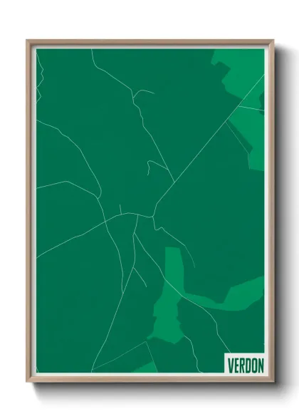 Une affiche de carte sur Verdon