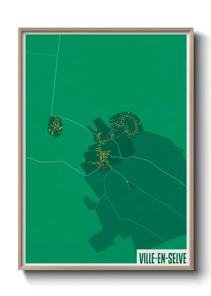 Une affiche de carte sur Ville-en-Selve