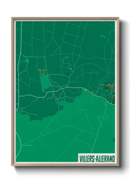 Une affiche de carte sur Villers-Allerand