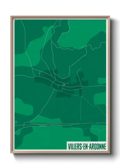 Une affiche de carte sur Villers-en-Argonne