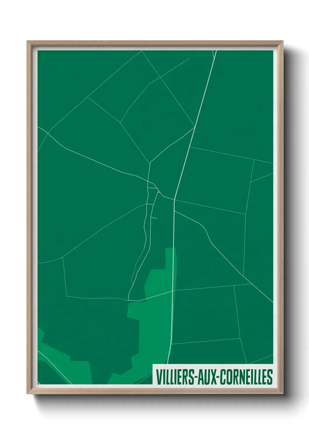 Un poster carteVilliers-aux-Corneilles