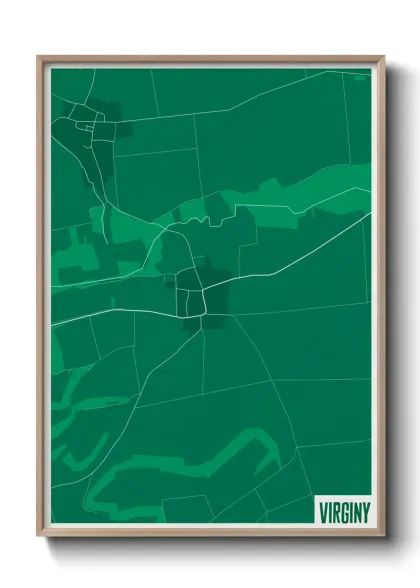 Une affiche de carte sur Virginy