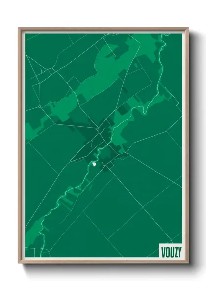 Une affiche de carte sur Vouzy