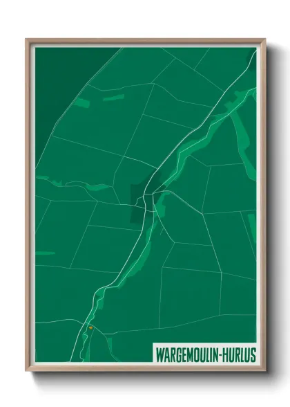 Une affiche de carte sur Wargemoulin-Hurlus