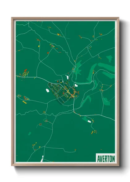 Une affiche de carte sur Averton