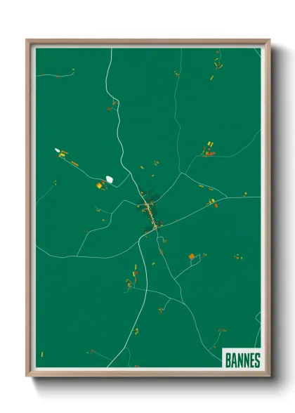 Une affiche de carte sur Bannes