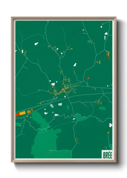 Une affiche de carte sur Brée