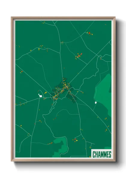 Une affiche de carte sur Chammes