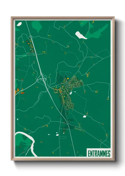 Une affiche de carte sur Entrammes