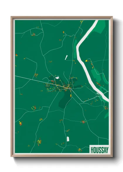 Une affiche de carte sur Houssay