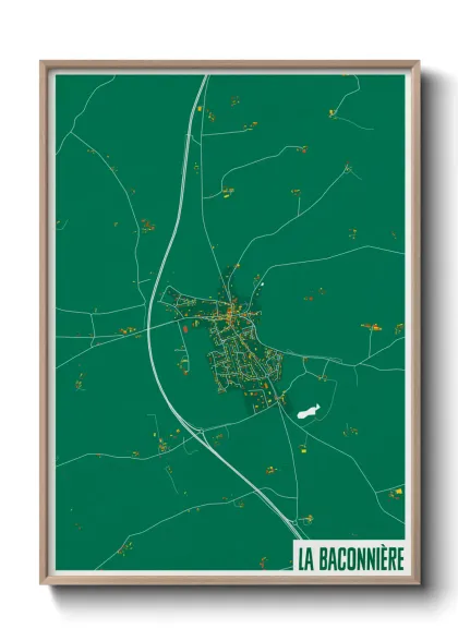 Une affiche de carte sur La Baconnière