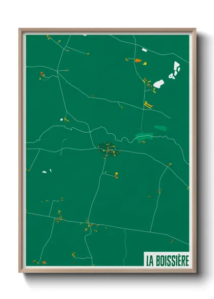 Une affiche de carte sur La Boissière