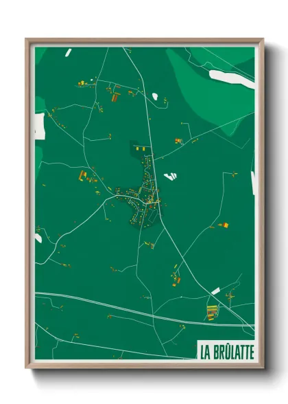 Une affiche de carte sur La Brûlatte