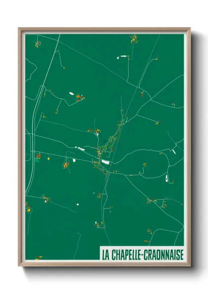 Une affiche de carte sur La Chapelle-Craonnaise