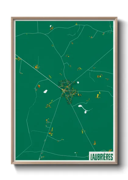 Une affiche de carte sur Laubrières