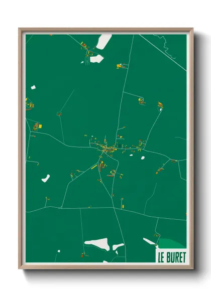 Une affiche de carte sur Le Buret