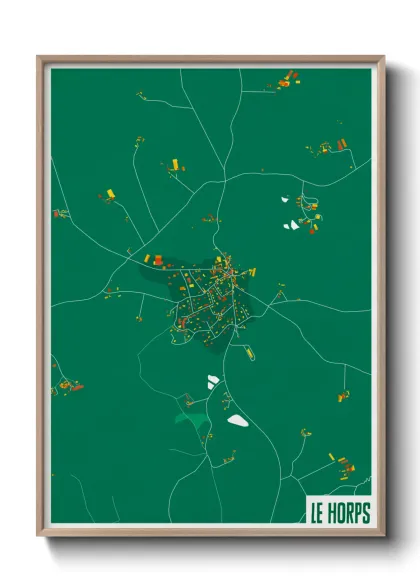 Une affiche de carte sur Le Horps