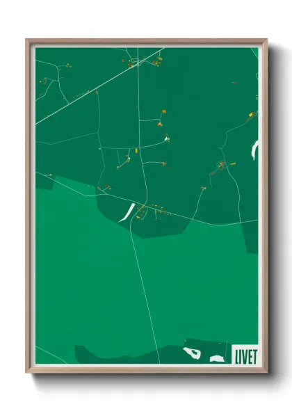 Une affiche de carte sur Livet