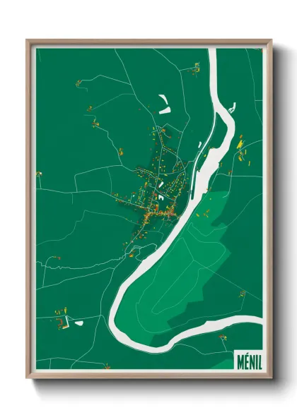 Une affiche de carte sur Ménil